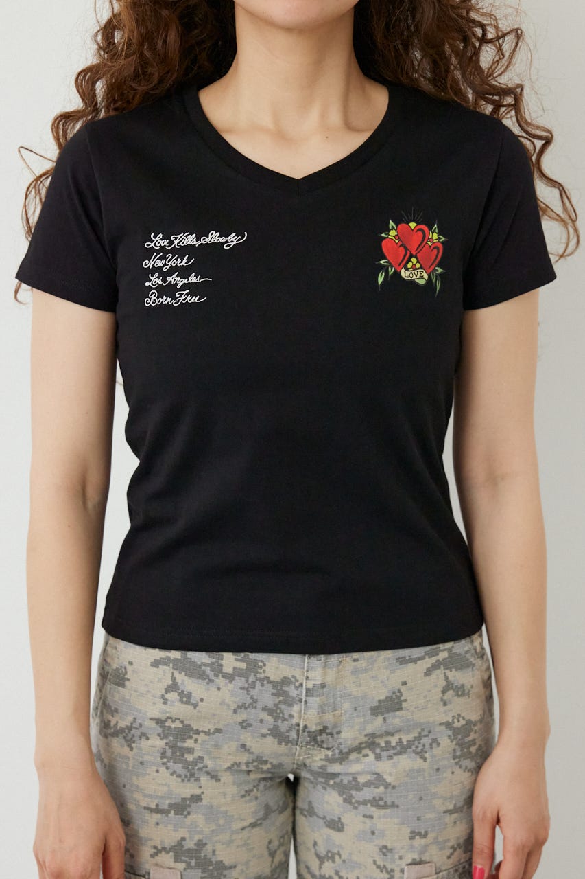 (Ed Hardy) ETERNAL LOVE Tシャツ BLK M