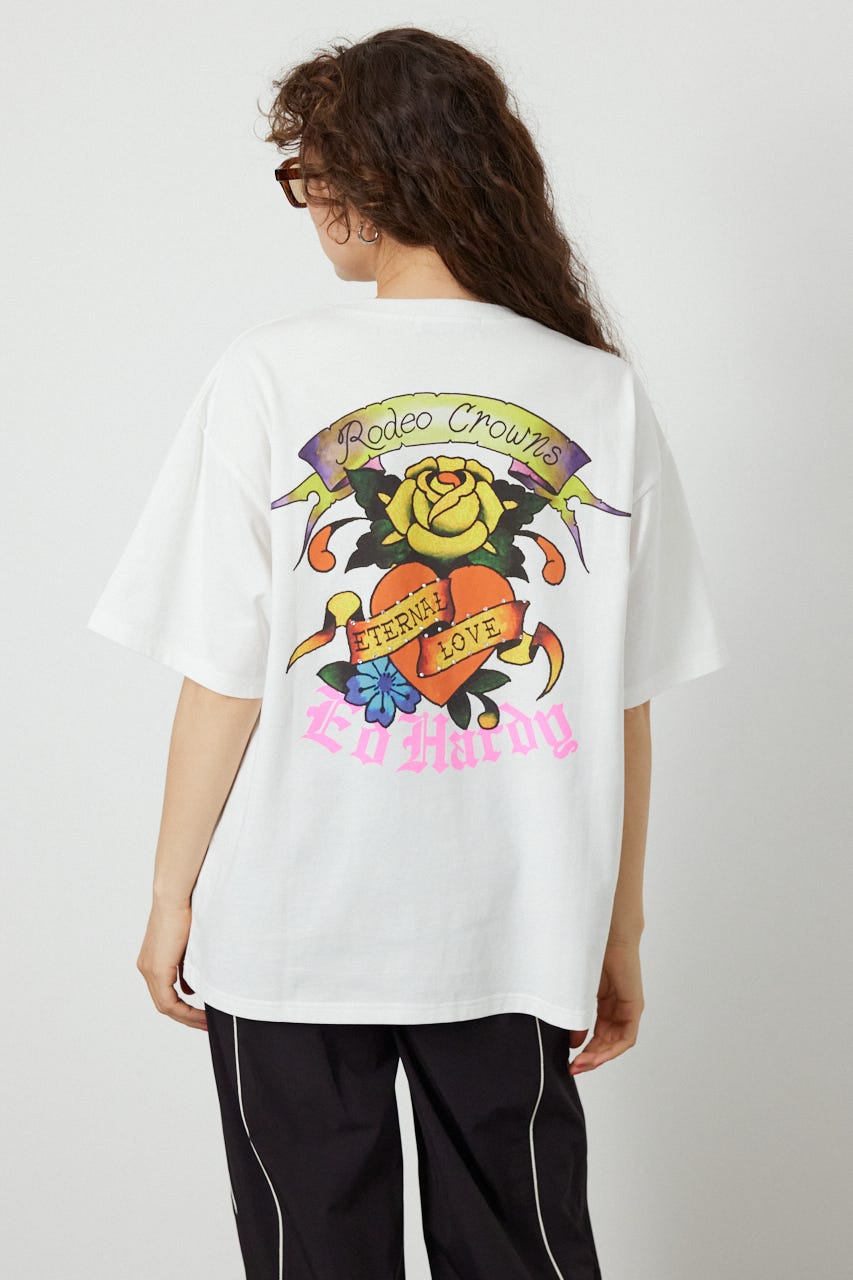 (Ed Hardy) ETERNAL LOVE Tシャツ O/WHT M