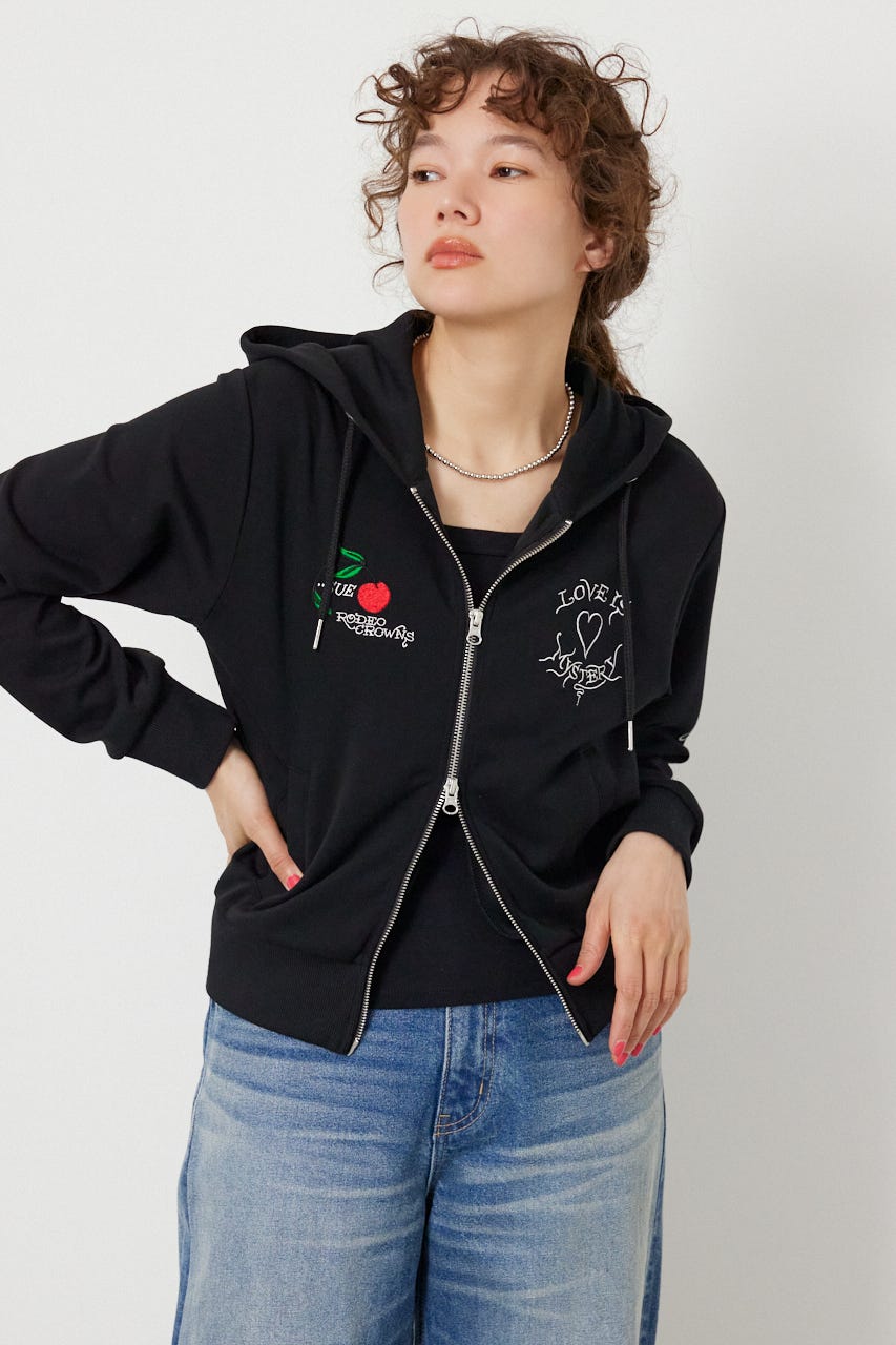 (Ed Hardy)ZIPパーカー BLK L