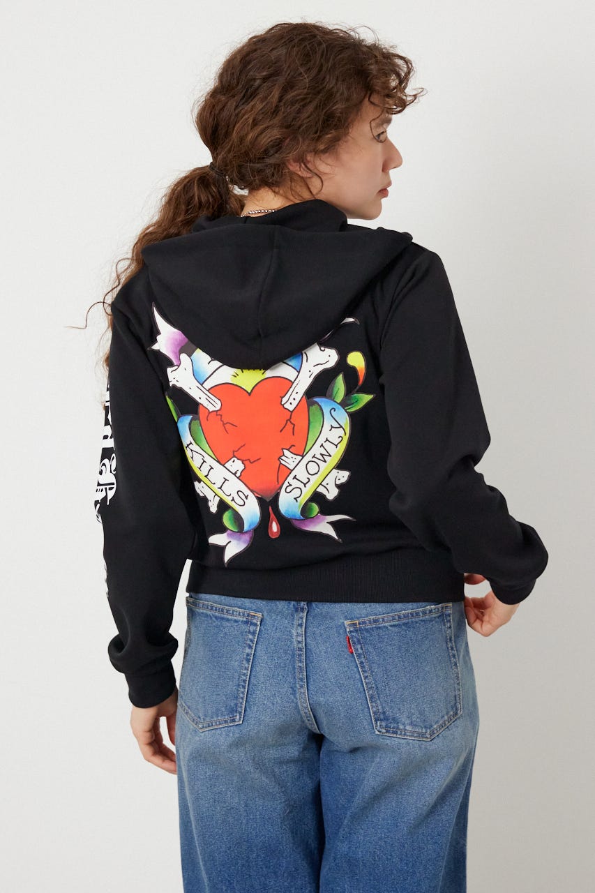 (Ed Hardy)ZIPパーカー BLK L