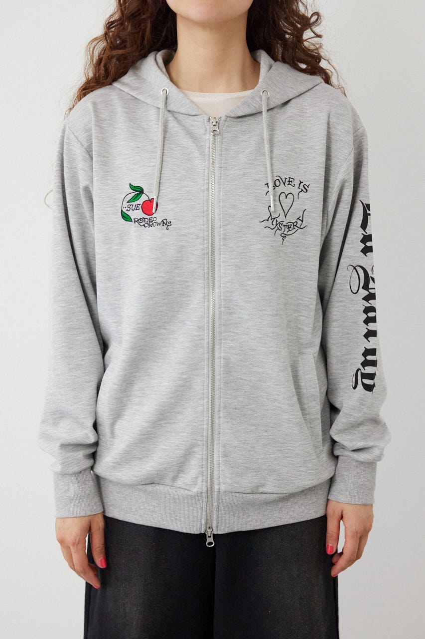 (Ed Hardy)ZIPパーカー T.GRY L