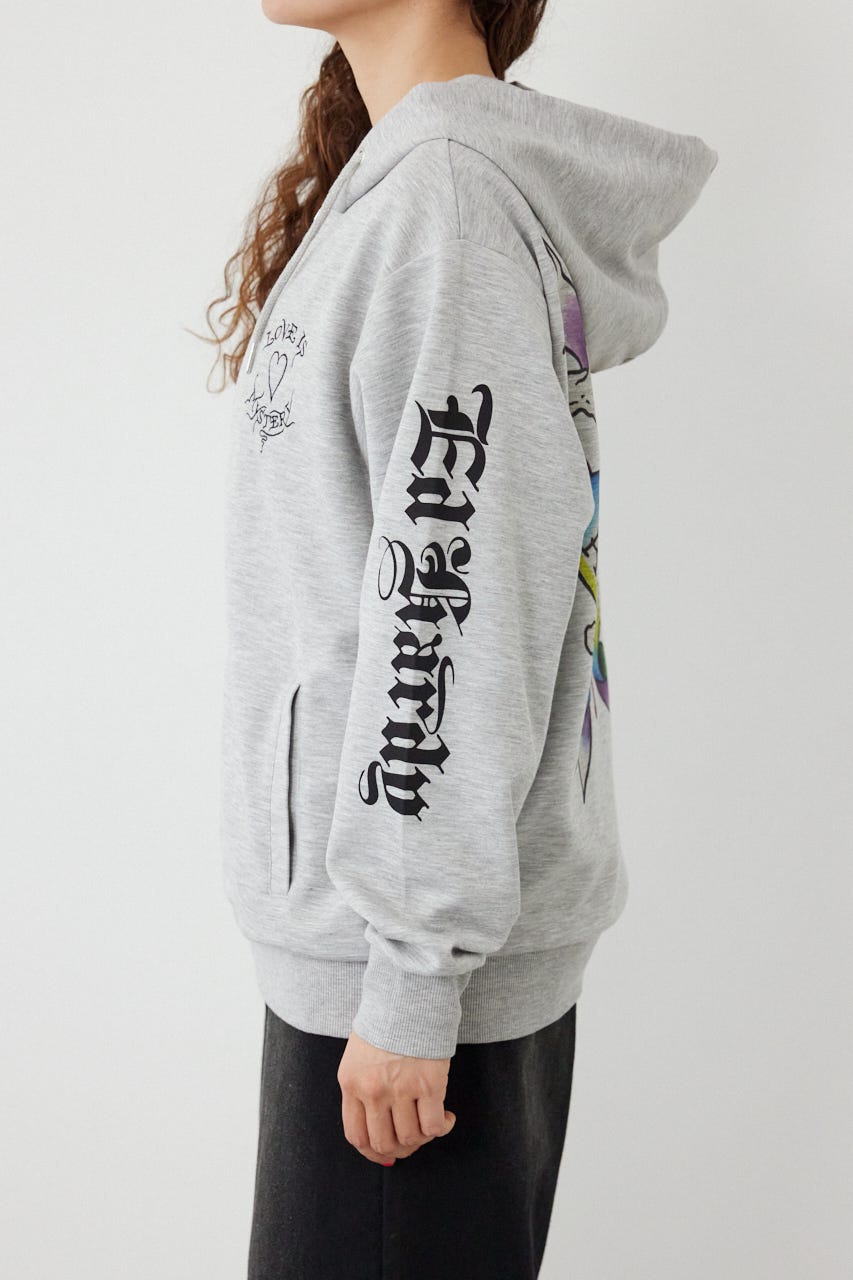 (Ed Hardy)ZIPパーカー T.GRY L