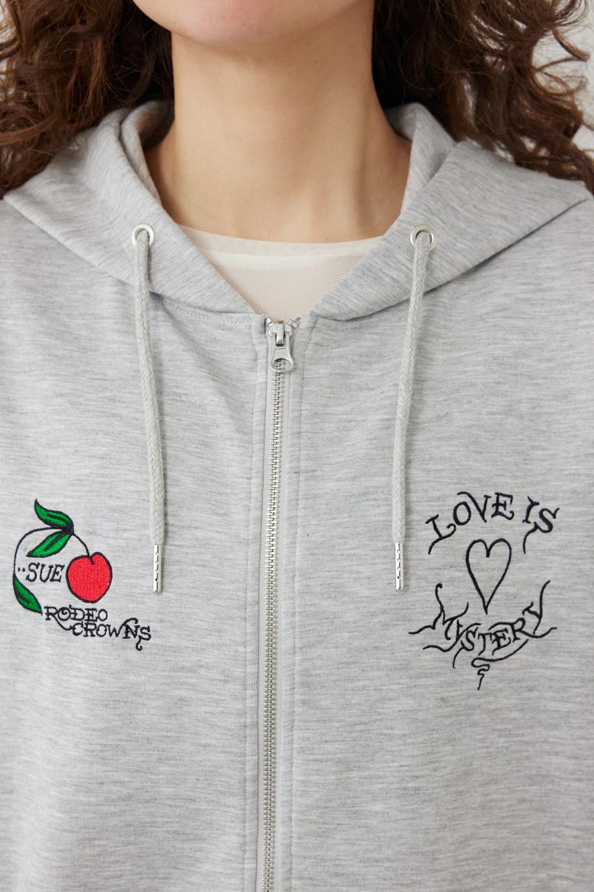 (Ed Hardy)ZIPパーカー T.GRY L