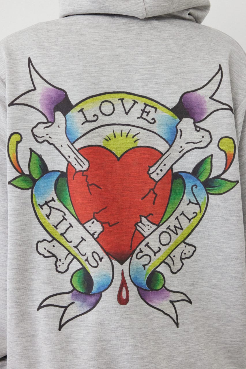 (Ed Hardy)ZIPパーカー T.GRY L