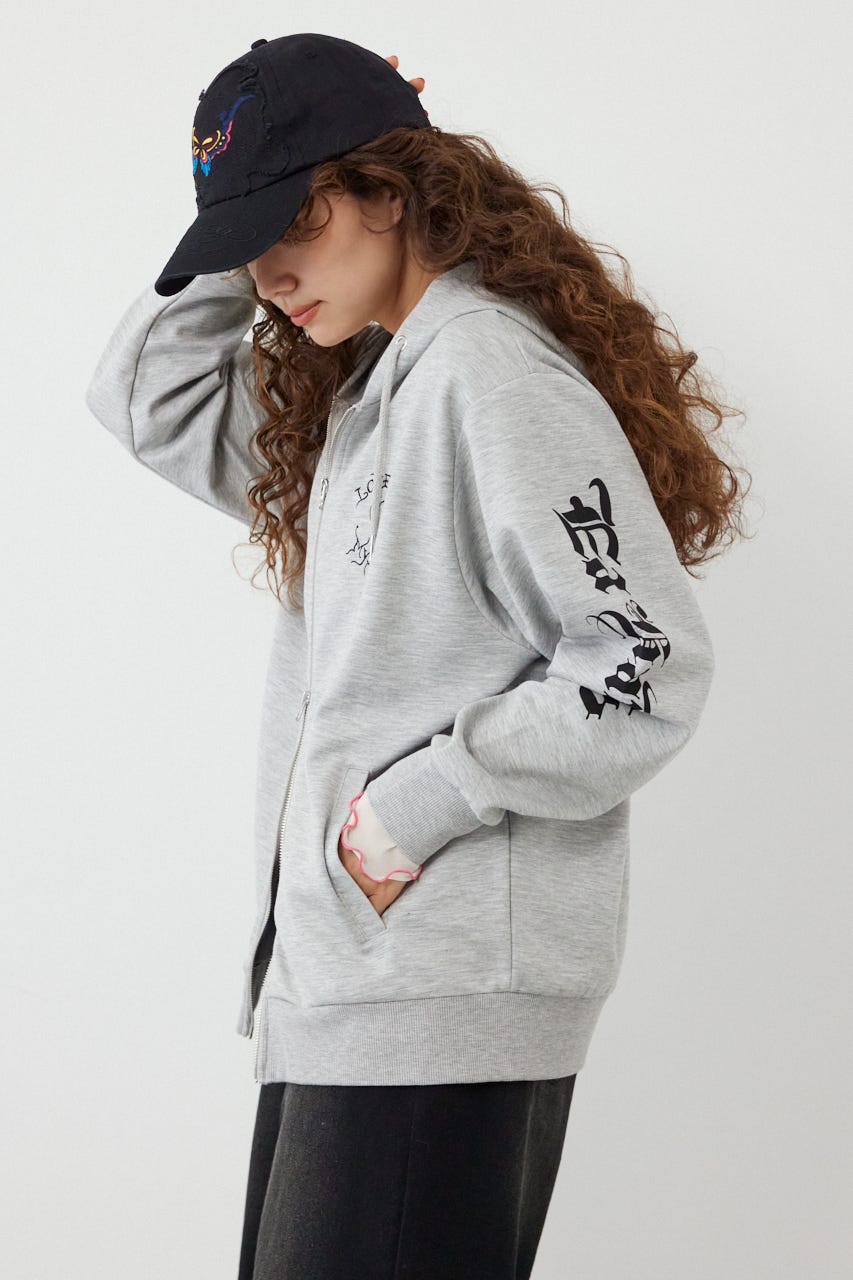 (Ed Hardy)ZIPパーカー T.GRY L