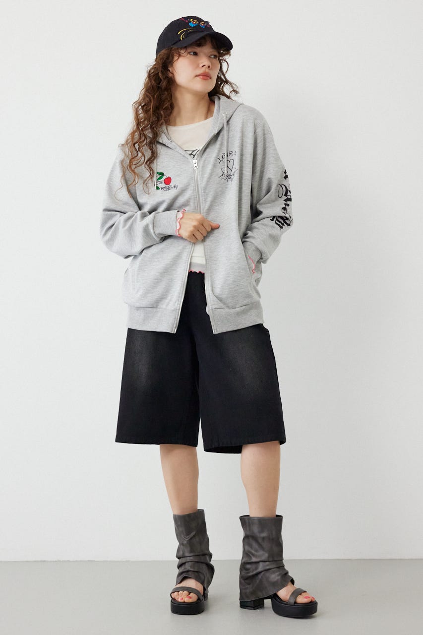 (Ed Hardy)ZIPパーカー T.GRY L