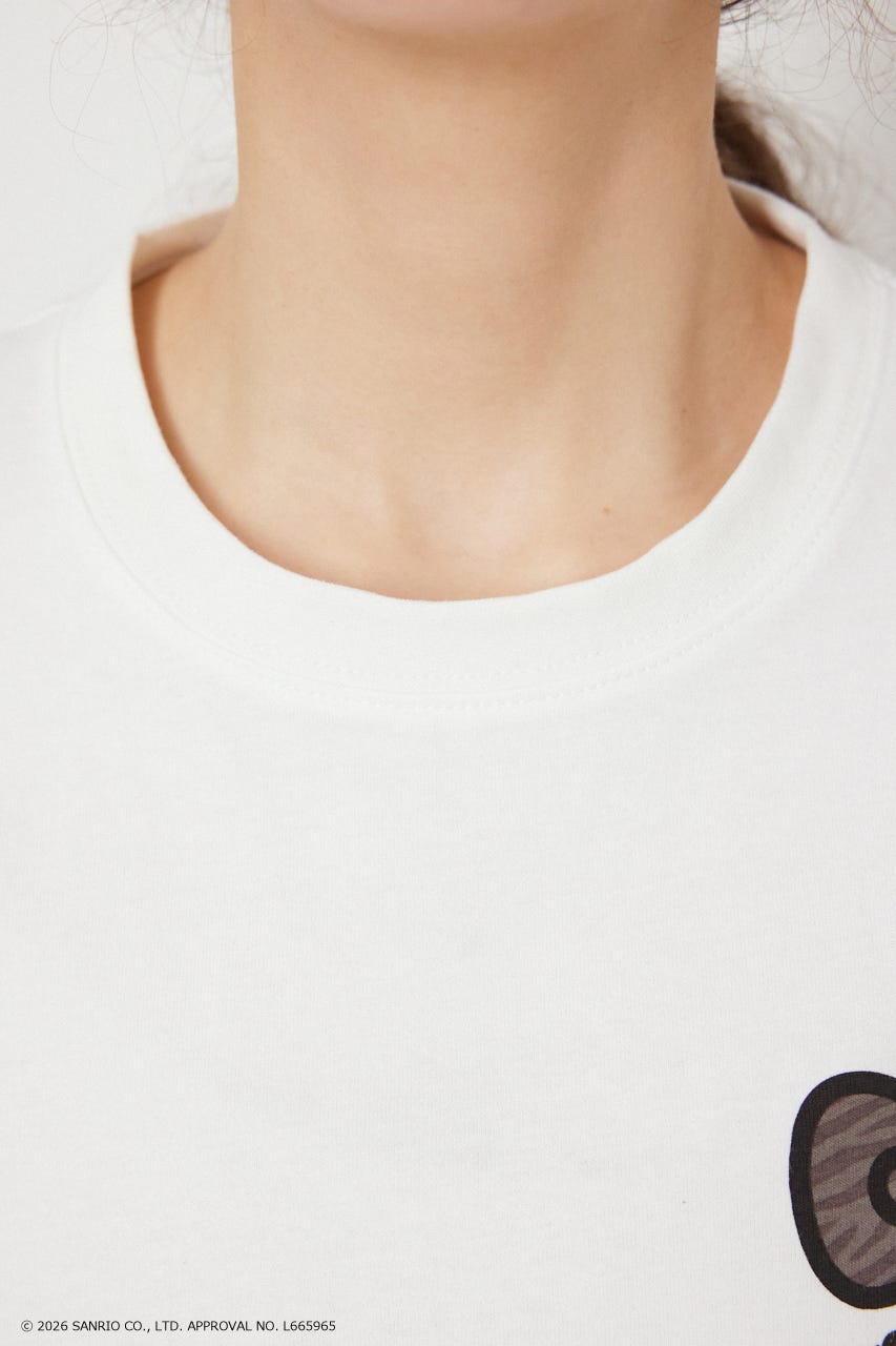 【UNISEX】(サンリオキャラクターズ) パターンモチーフTシャツ O/WHT M