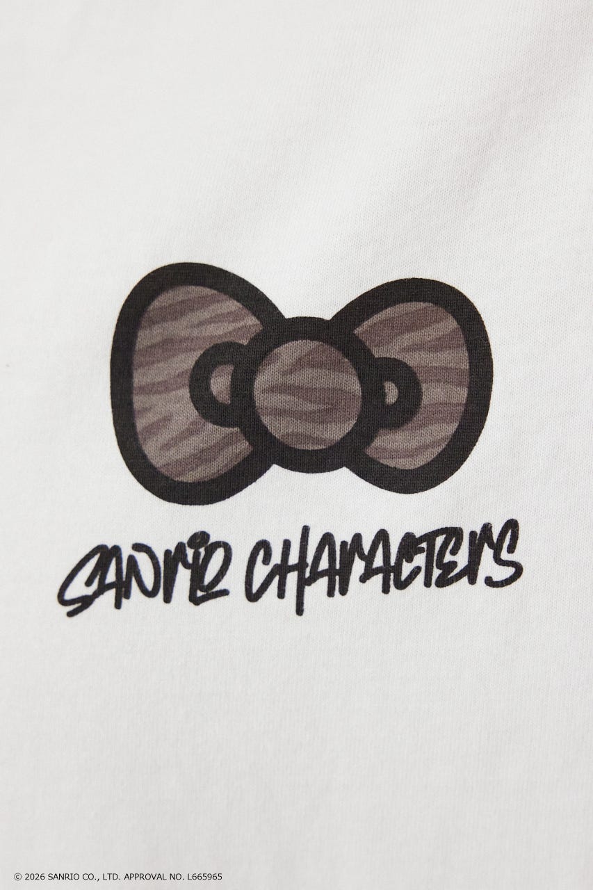 【UNISEX】(サンリオキャラクターズ) パターンモチーフTシャツ O/WHT M