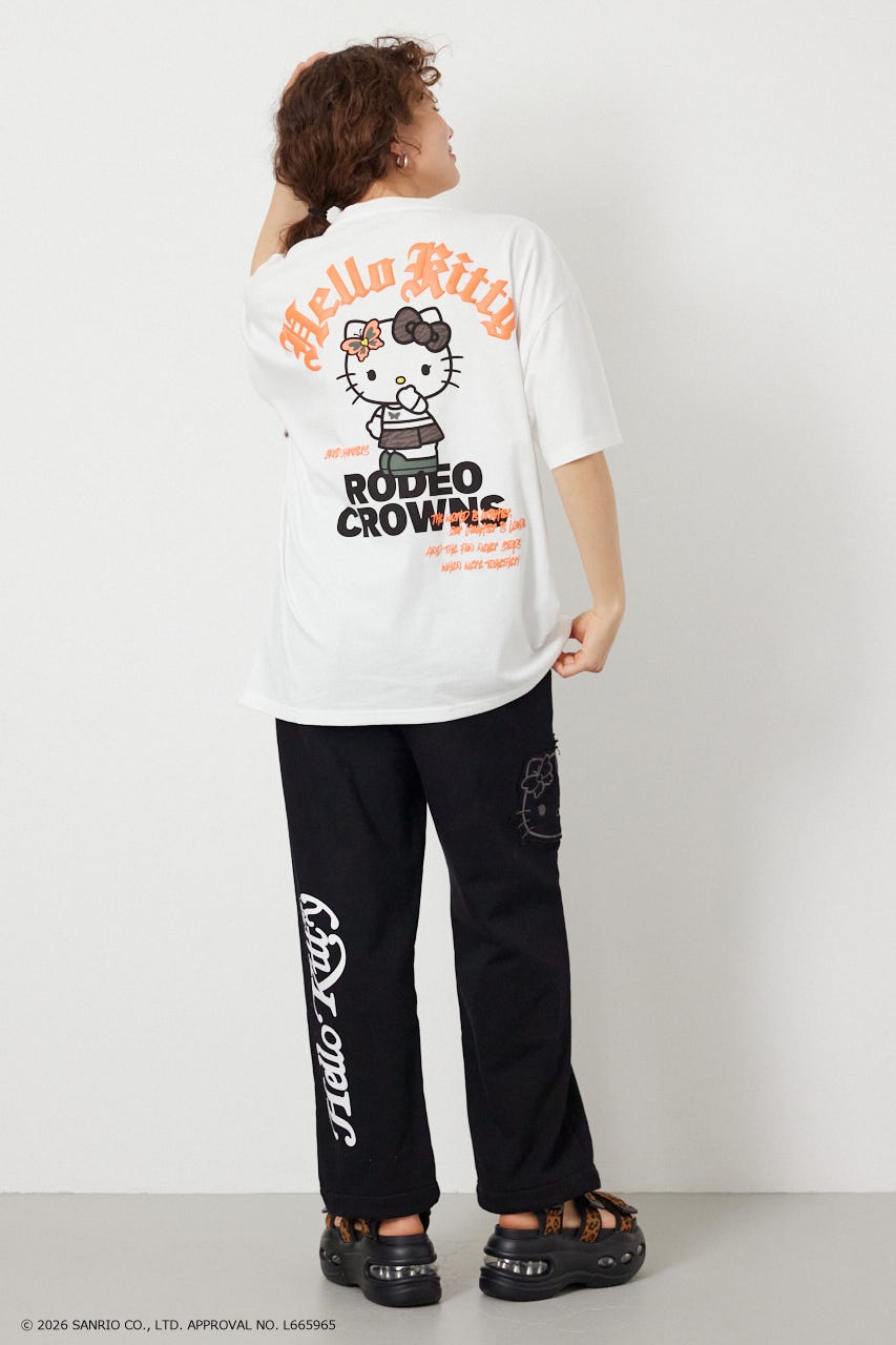 【UNISEX】(サンリオキャラクターズ) パターンモチーフTシャツ O/WHT M