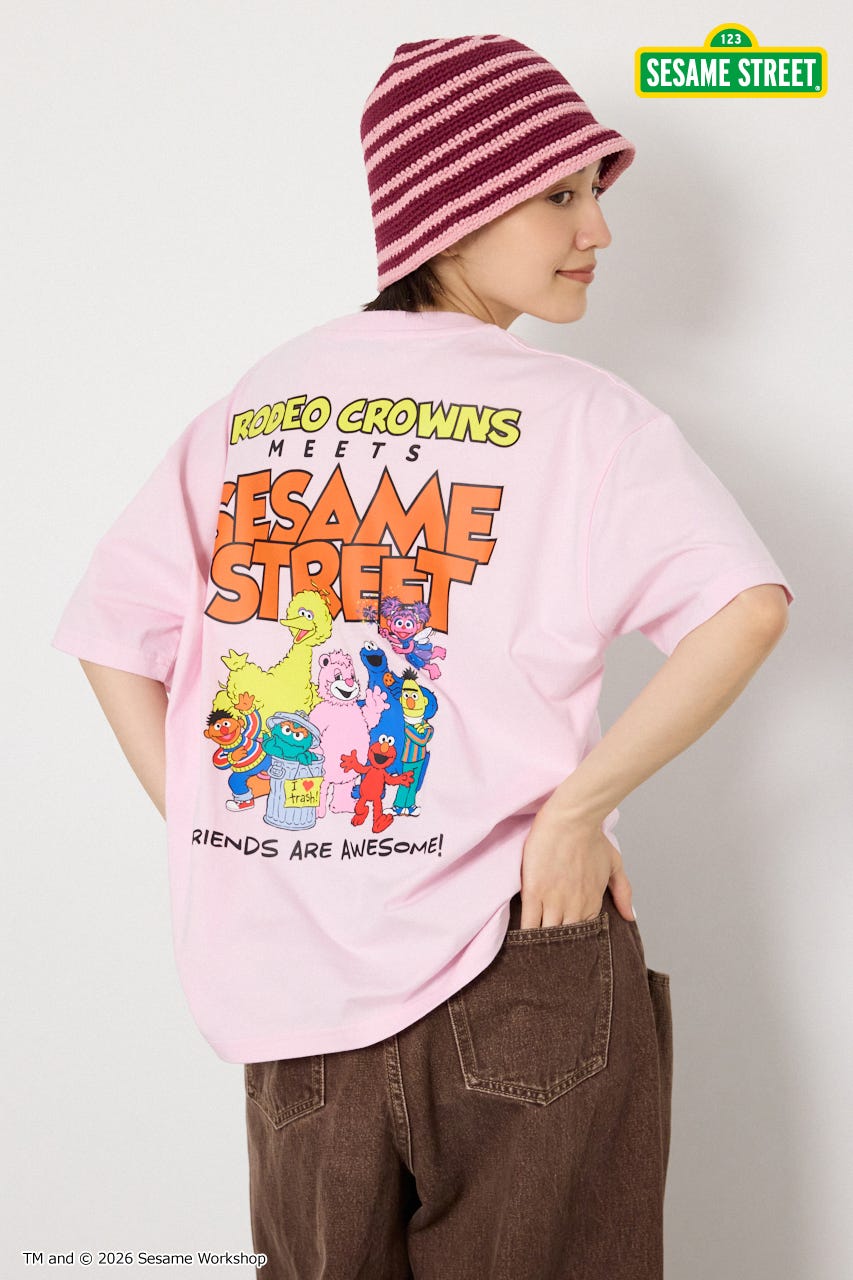 【UNISEX】(SESAME STREET) With RoddyTシャツ L/PNK L