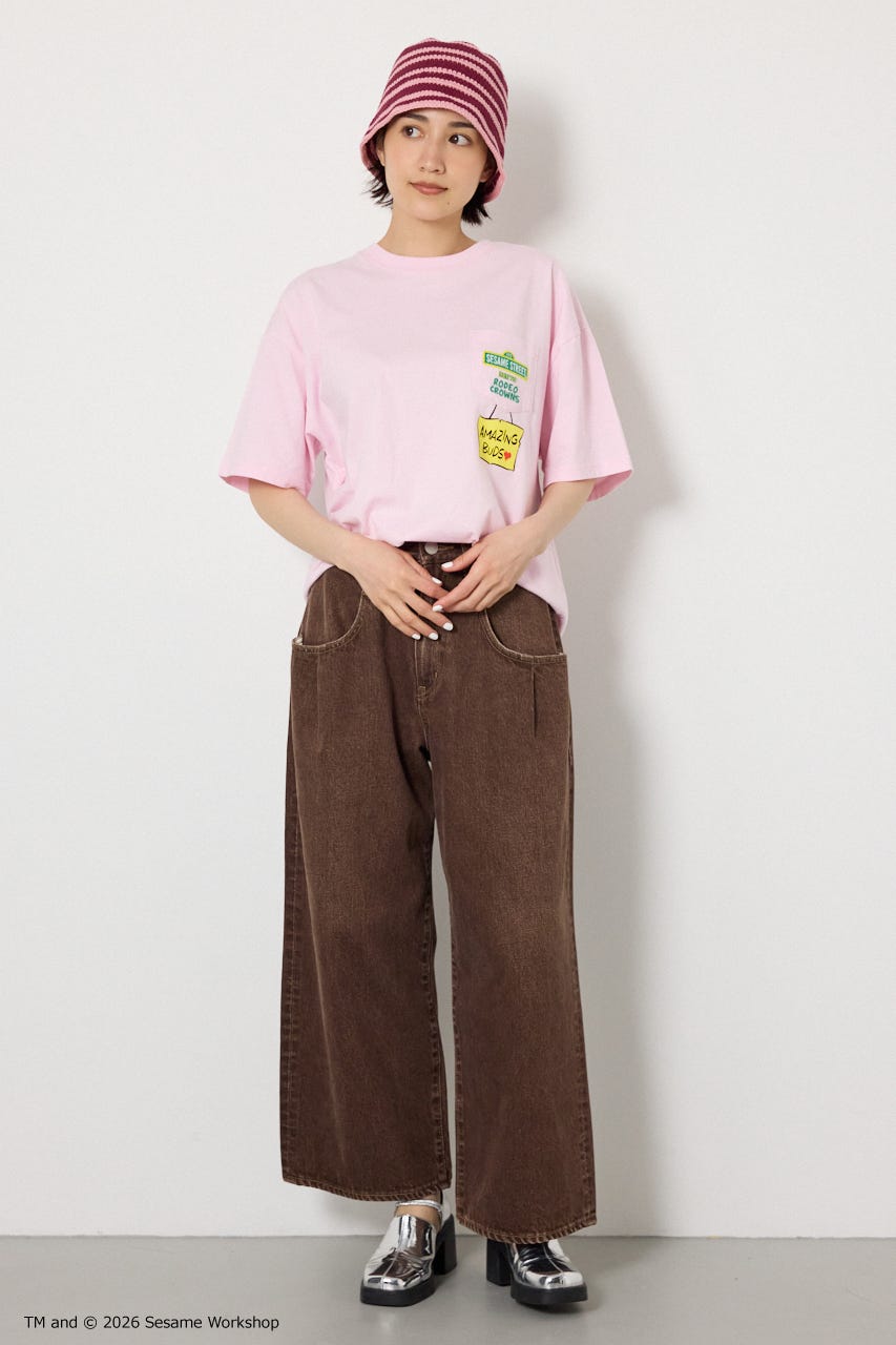 【UNISEX】(SESAME STREET) With RoddyTシャツ L/PNK L
