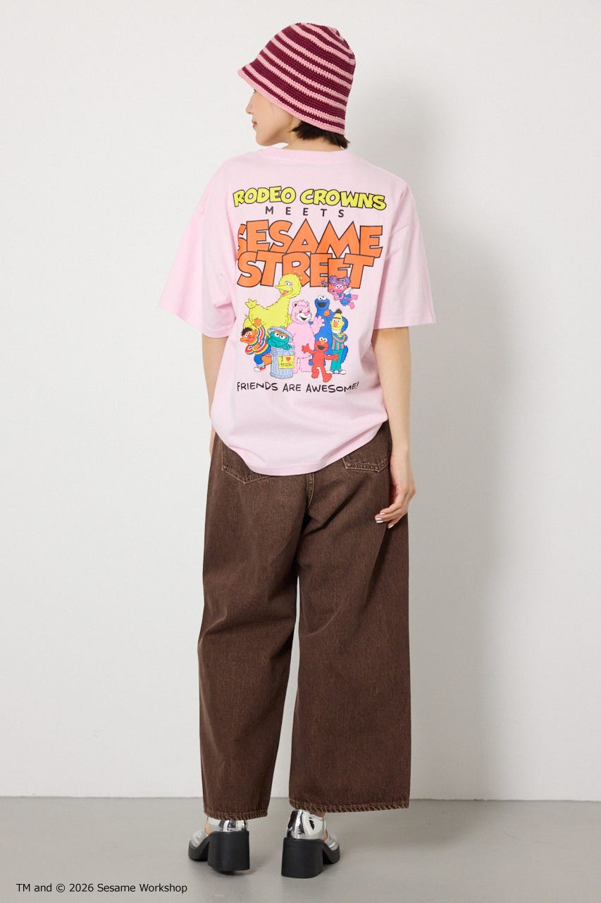 【UNISEX】(SESAME STREET) With RoddyTシャツ L/PNK L