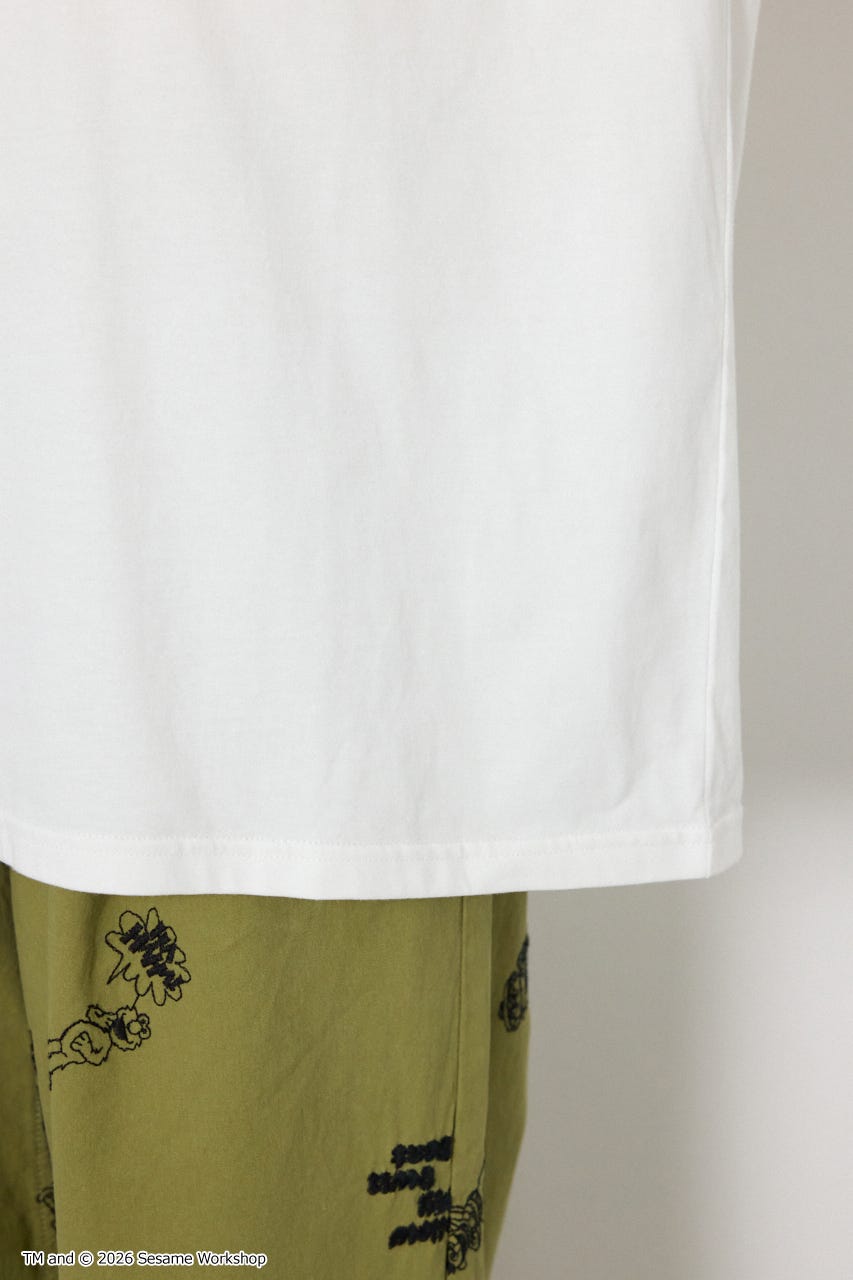 【UNISEX】(SESAME STREET) With RoddyTシャツ O/WHT L