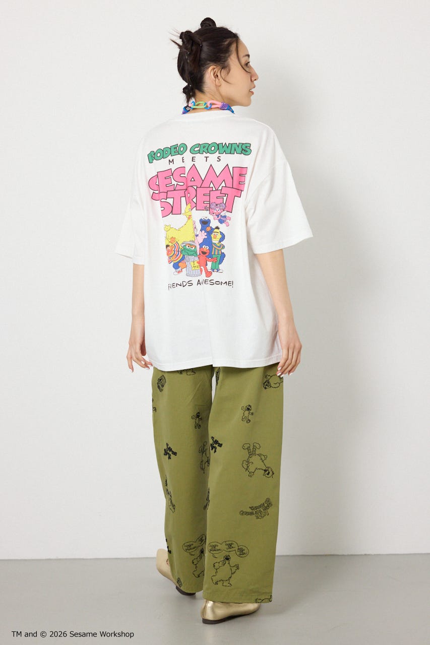 【UNISEX】(SESAME STREET) With RoddyTシャツ O/WHT L