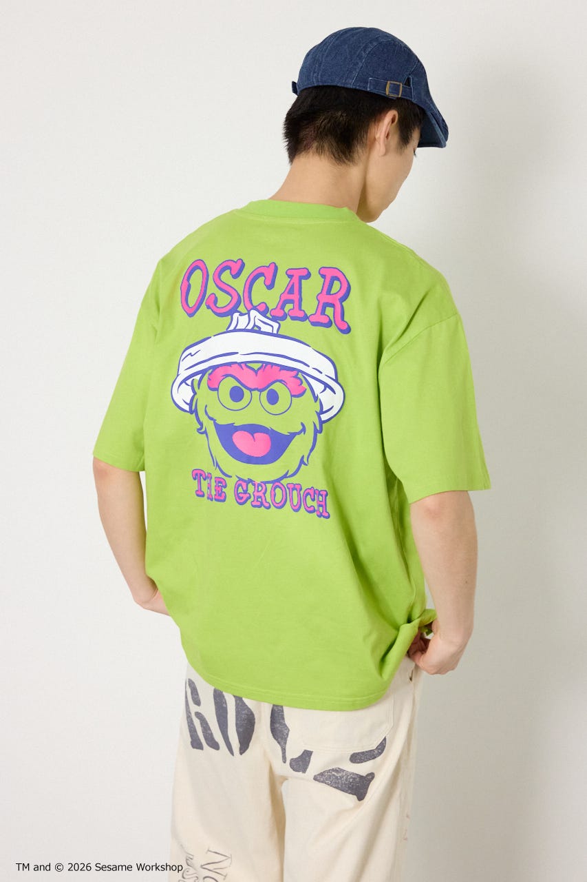 【UNISEX】(SESAME STREET) アソートキャラTシャツ GRN L