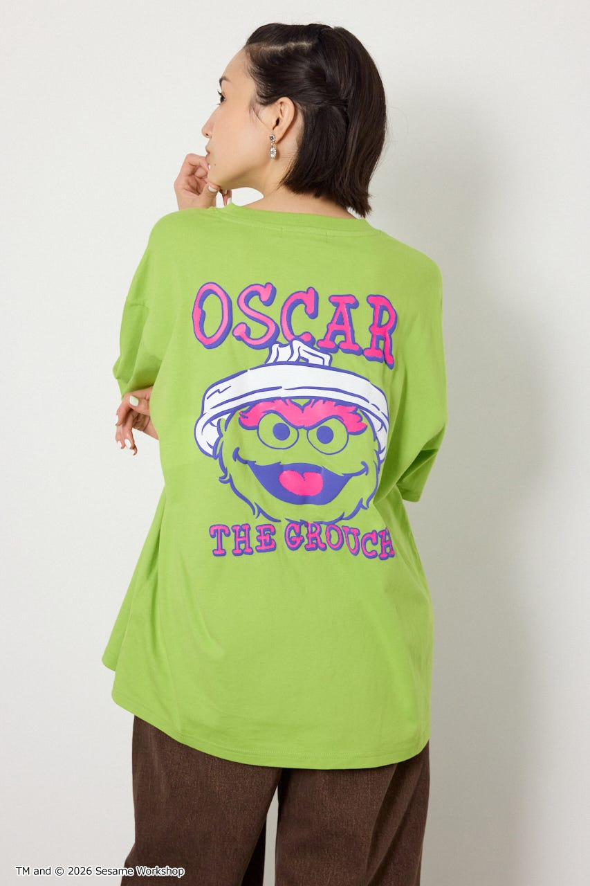 【UNISEX】(SESAME STREET) アソートキャラTシャツ GRN L