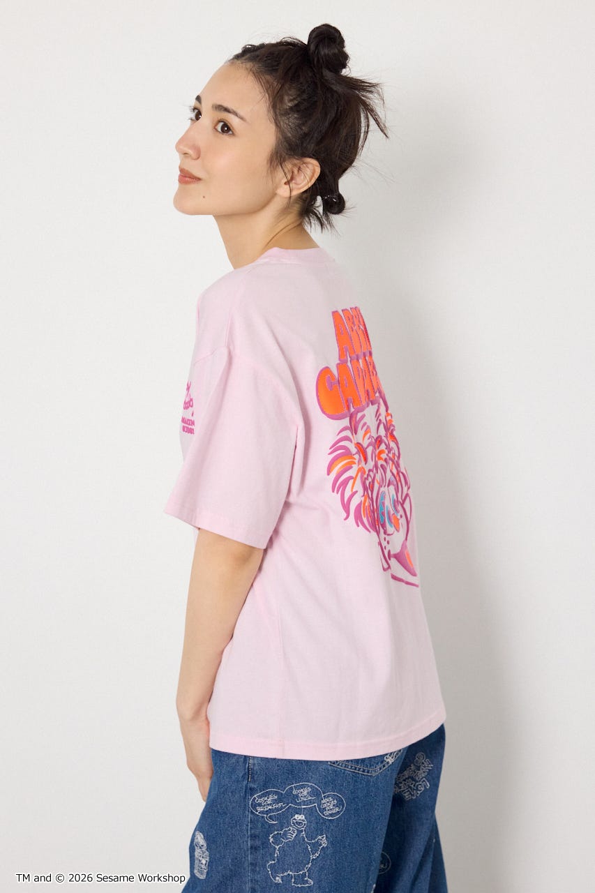 【UNISEX】(SESAME STREET) アソートキャラTシャツ L/PNK L