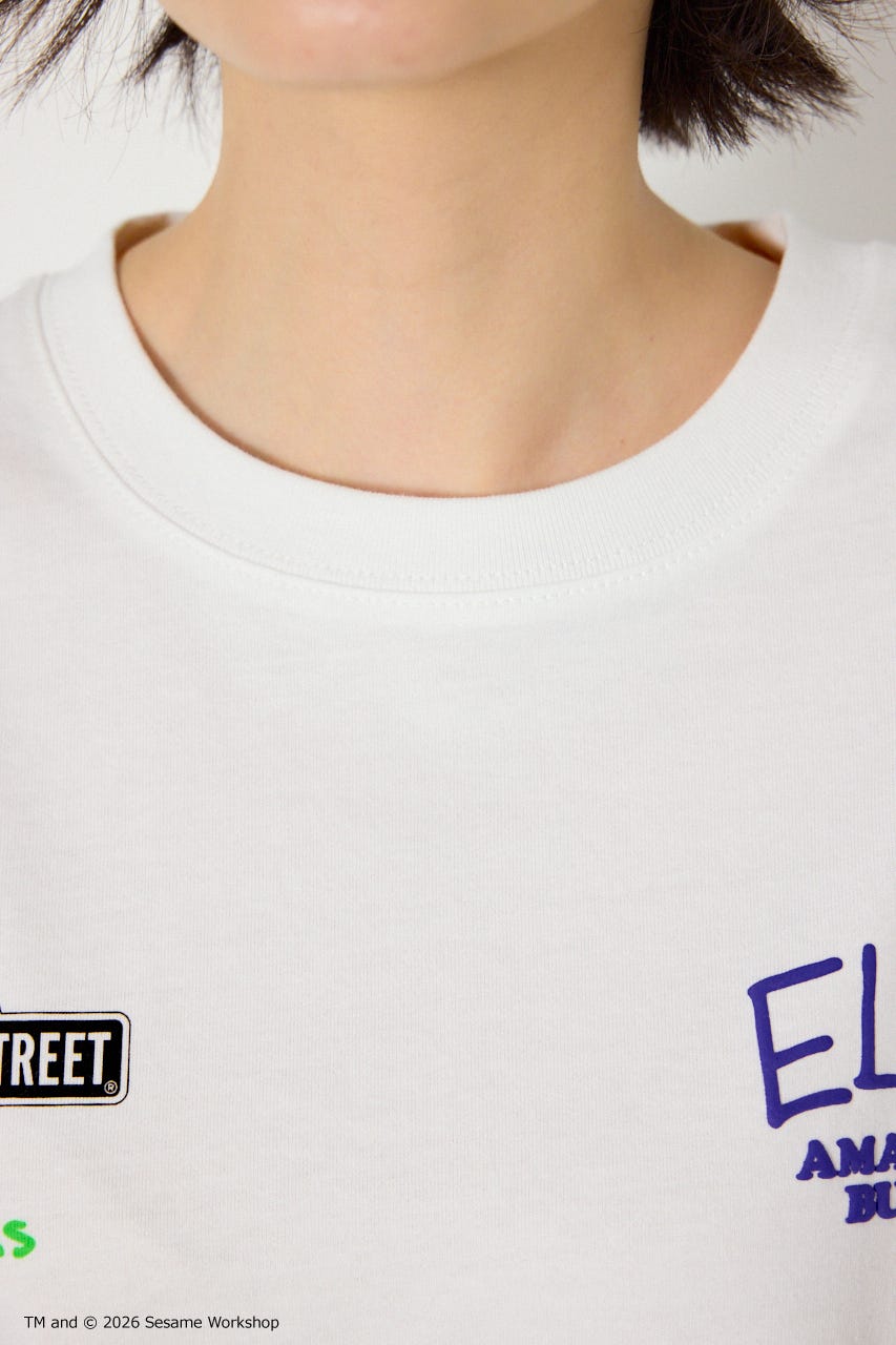 【UNISEX】(SESAME STREET) アソートキャラTシャツ O/WHT L