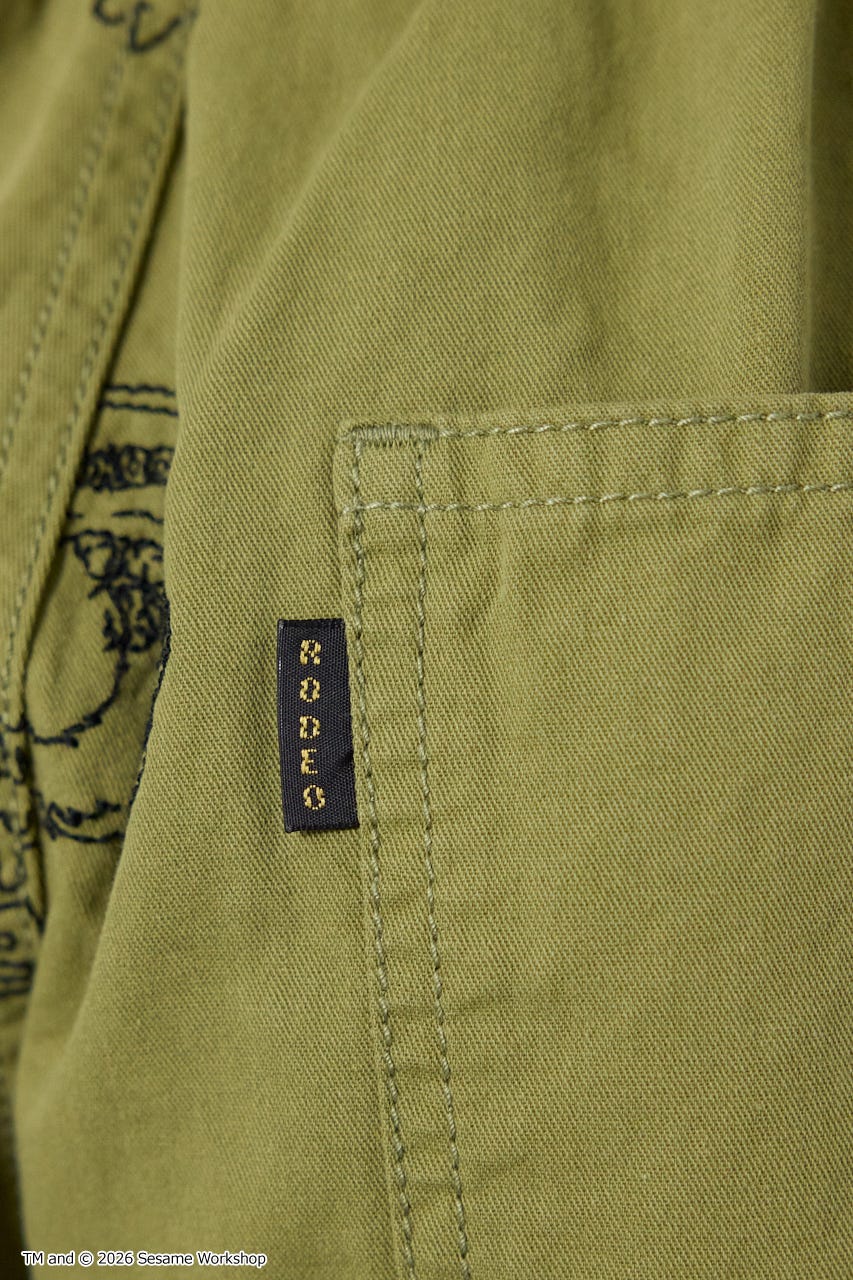 【UNISEX】(SESAME STREET) 刺繍パターンパンツ 柄KHA M
