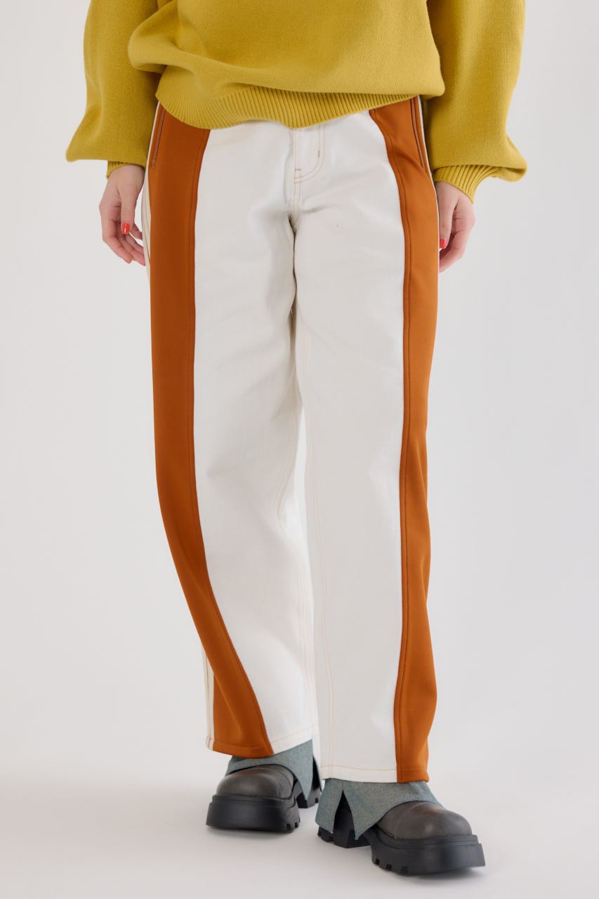 【UNISEX】カスタムトラック デニムパンツ 柄CAM L