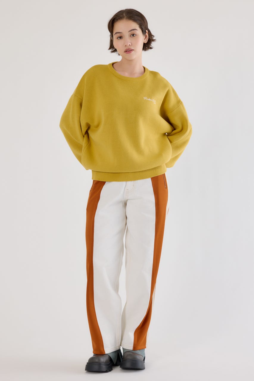 【UNISEX】カスタムトラック デニムパンツ 柄CAM L