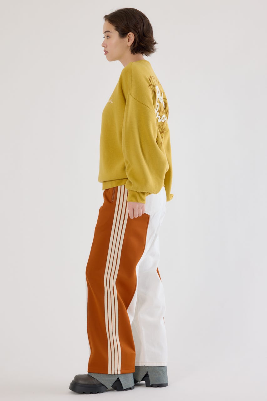 【UNISEX】カスタムトラック デニムパンツ 柄CAM L