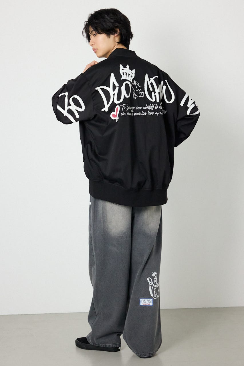 【UNISEX】BRIDGE BEAR オーバーブルゾン BLK FREE