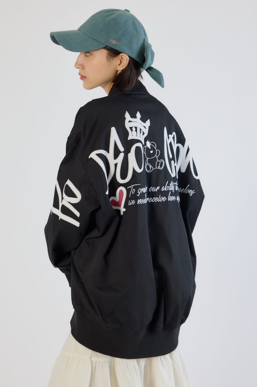 【UNISEX】BRIDGE BEAR オーバーブルゾン BLK FREE