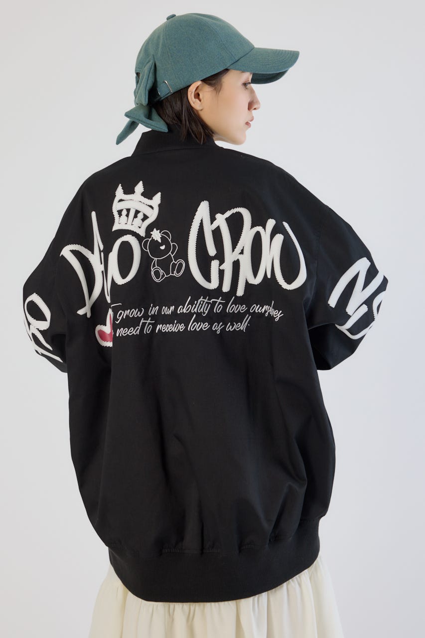 【UNISEX】BRIDGE BEAR オーバーブルゾン BLK FREE