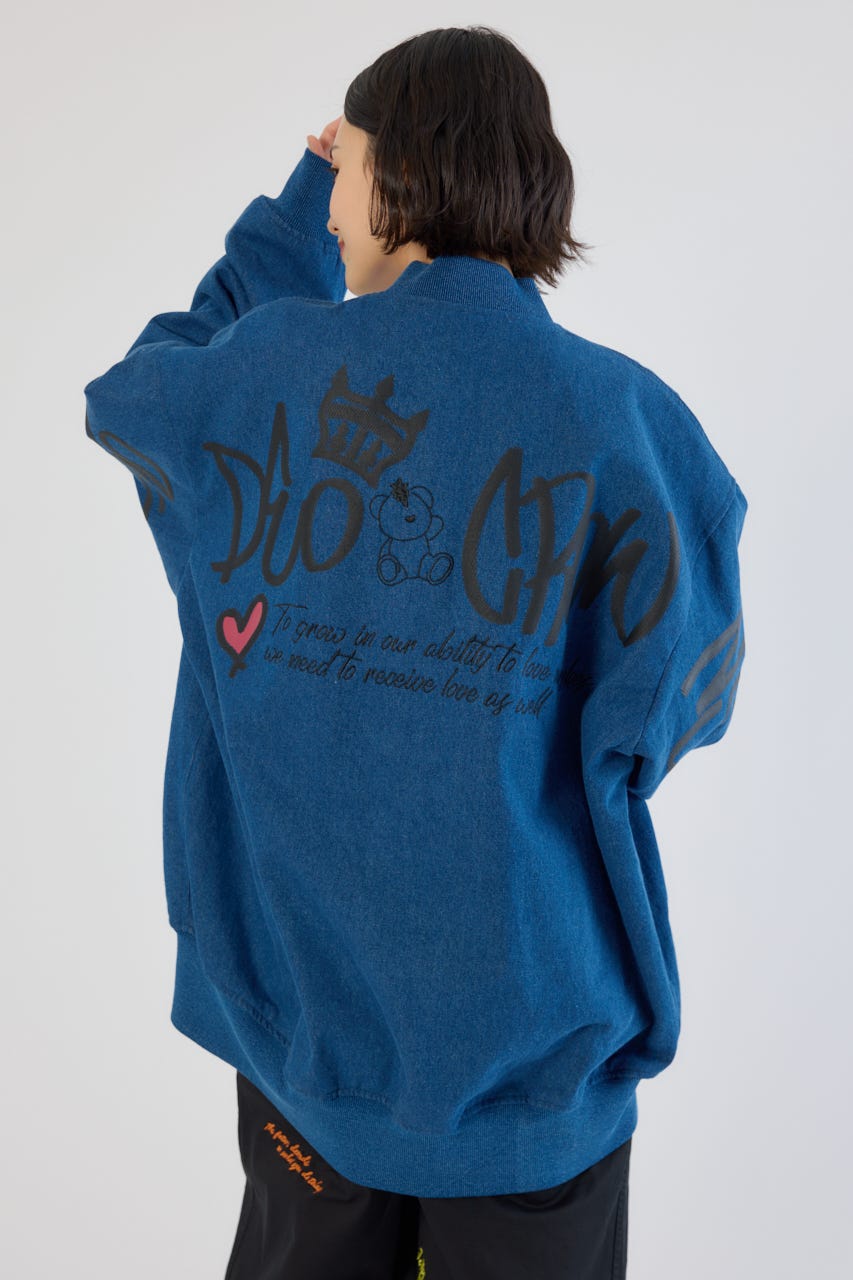 【UNISEX】BRIDGE BEAR オーバーブルゾン BLU FREE