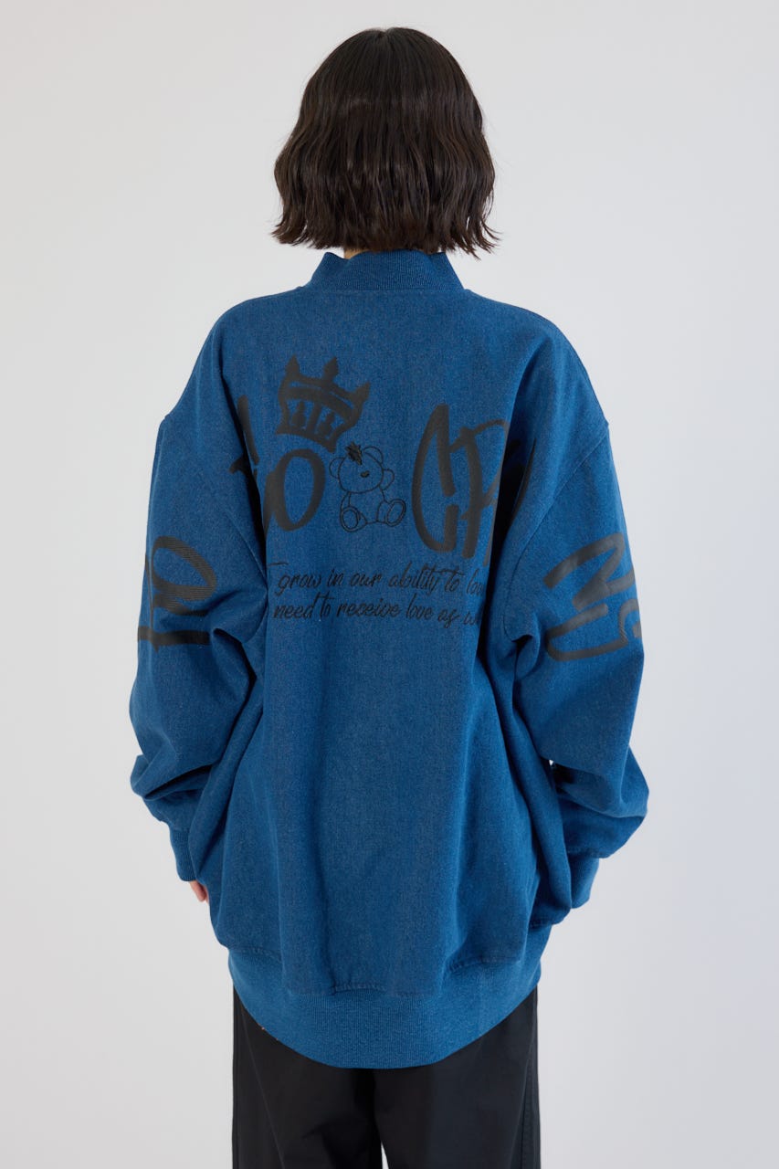 【UNISEX】BRIDGE BEAR オーバーブルゾン BLU FREE