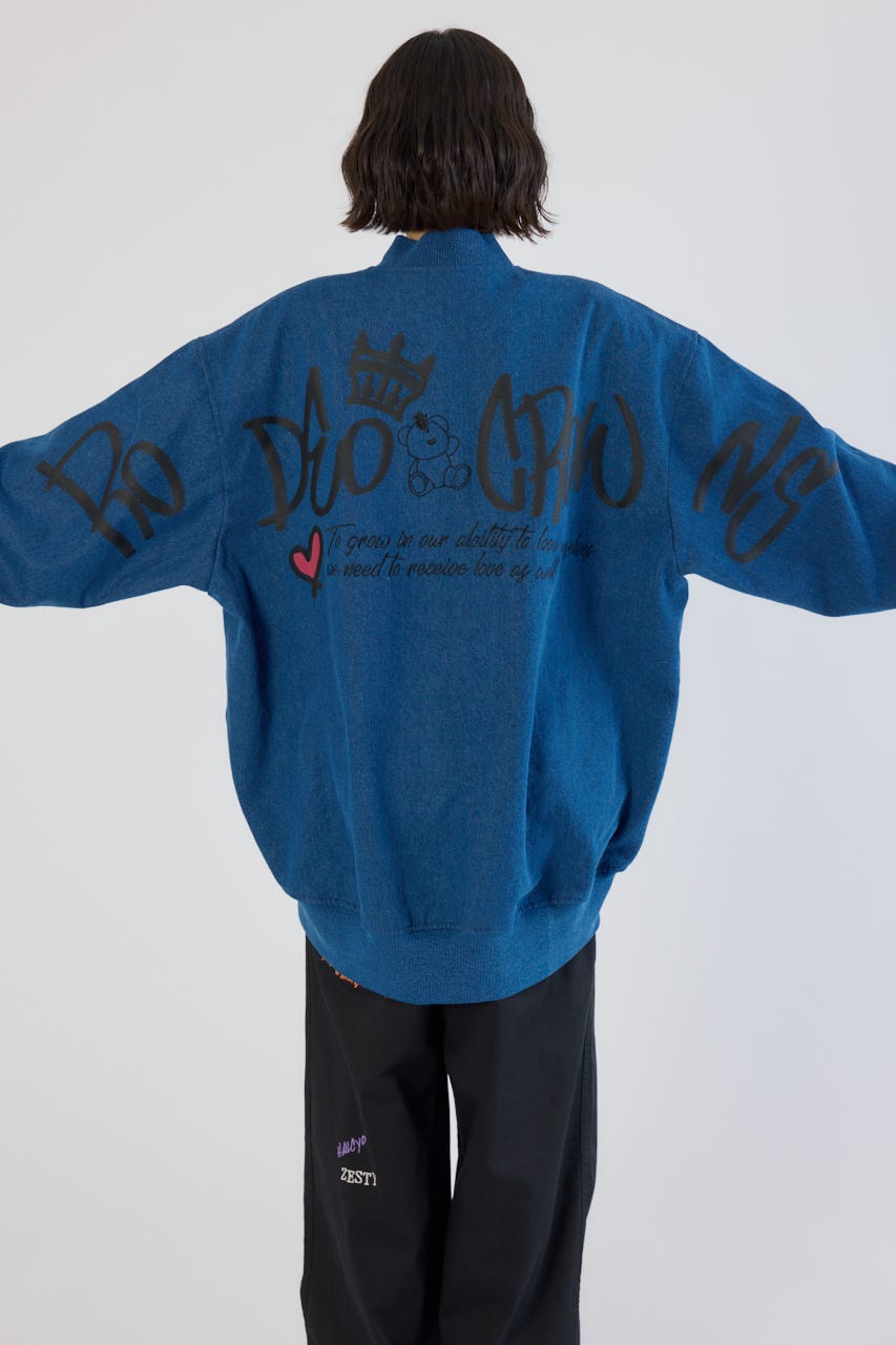 【UNISEX】BRIDGE BEAR オーバーブルゾン BLU FREE