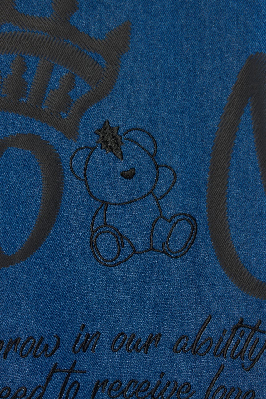 【UNISEX】BRIDGE BEAR オーバーブルゾン BLU FREE