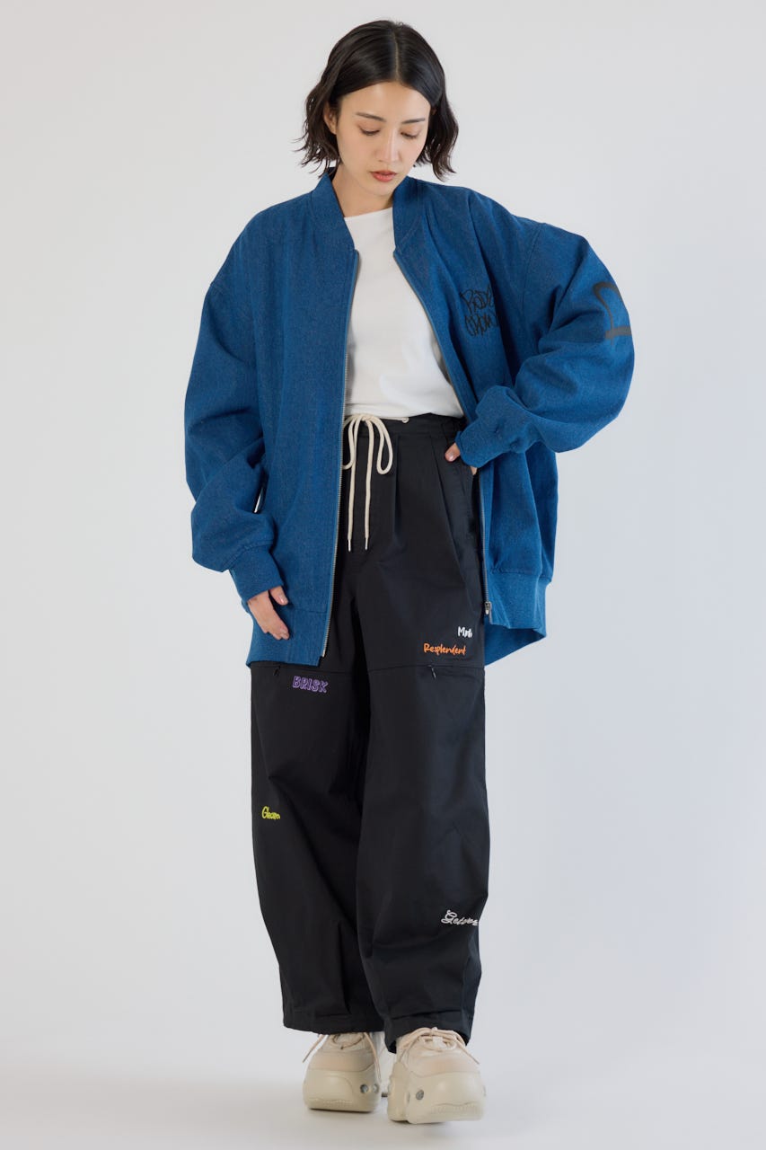 【UNISEX】BRIDGE BEAR オーバーブルゾン BLU FREE