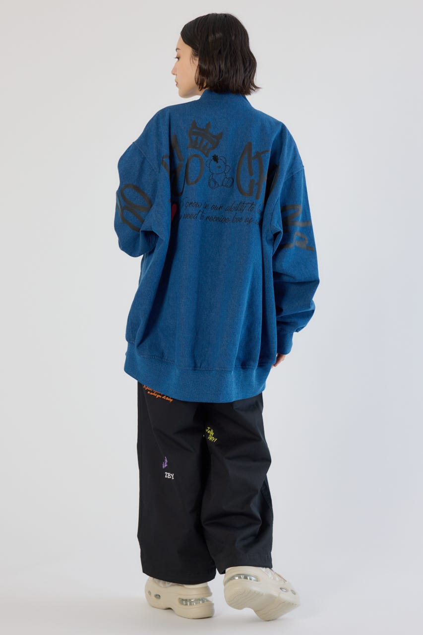 【UNISEX】BRIDGE BEAR オーバーブルゾン BLU FREE