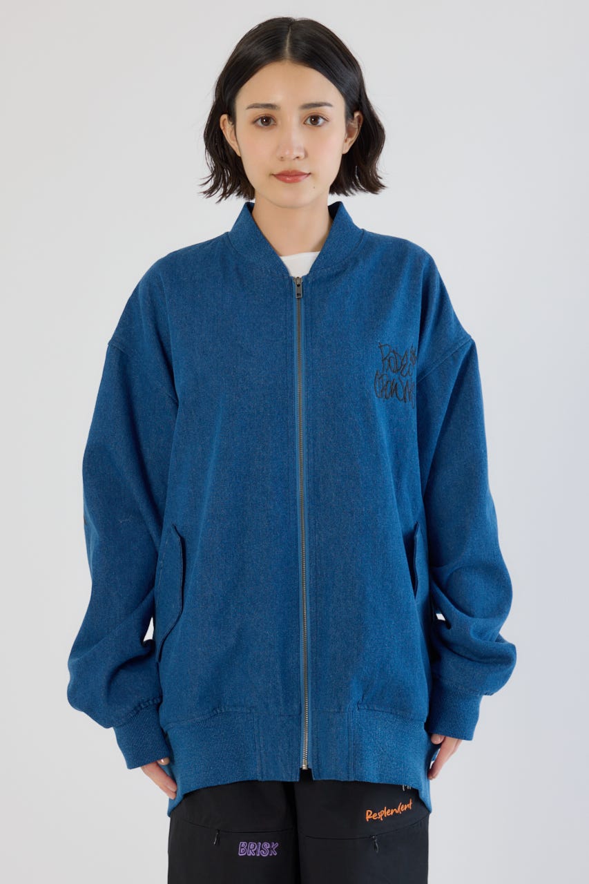 【UNISEX】BRIDGE BEAR オーバーブルゾン BLU FREE