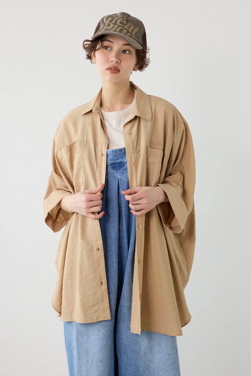 【UNISEX】COOL ドルマンロゴシャツ BEG FREE