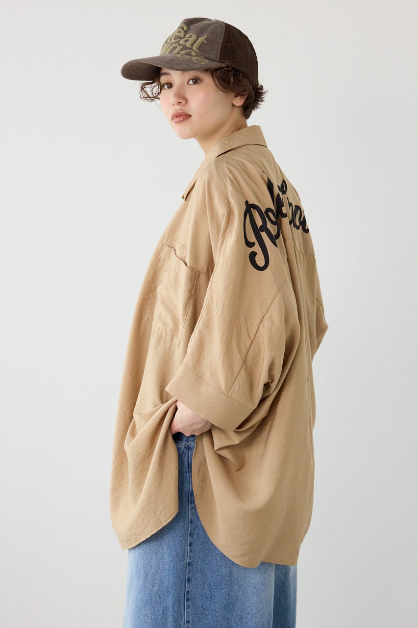 【UNISEX】COOL ドルマンロゴシャツ BEG FREE