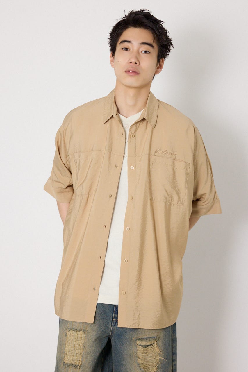 【UNISEX】COOL ドルマンロゴシャツ BEG FREE