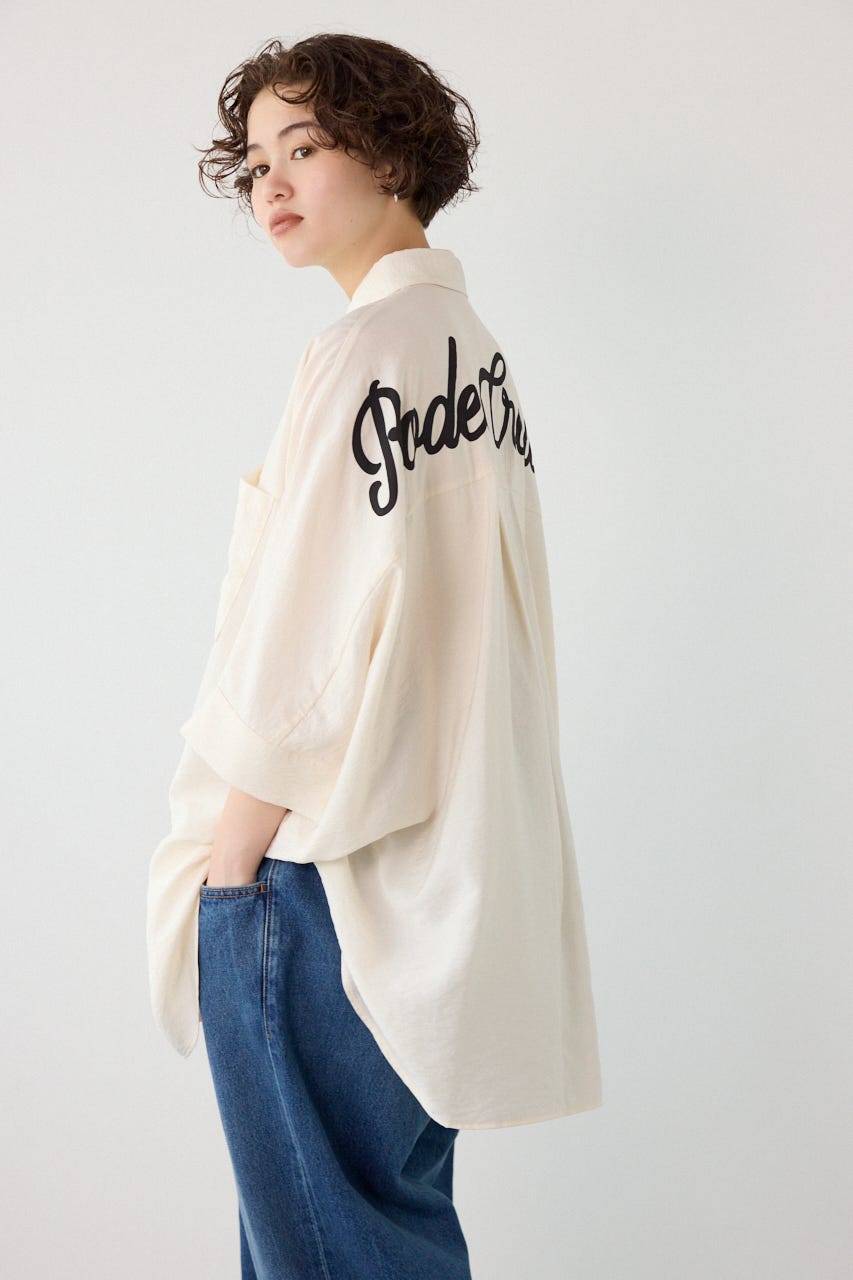 【UNISEX】COOL ドルマンロゴシャツ O/WHT FREE