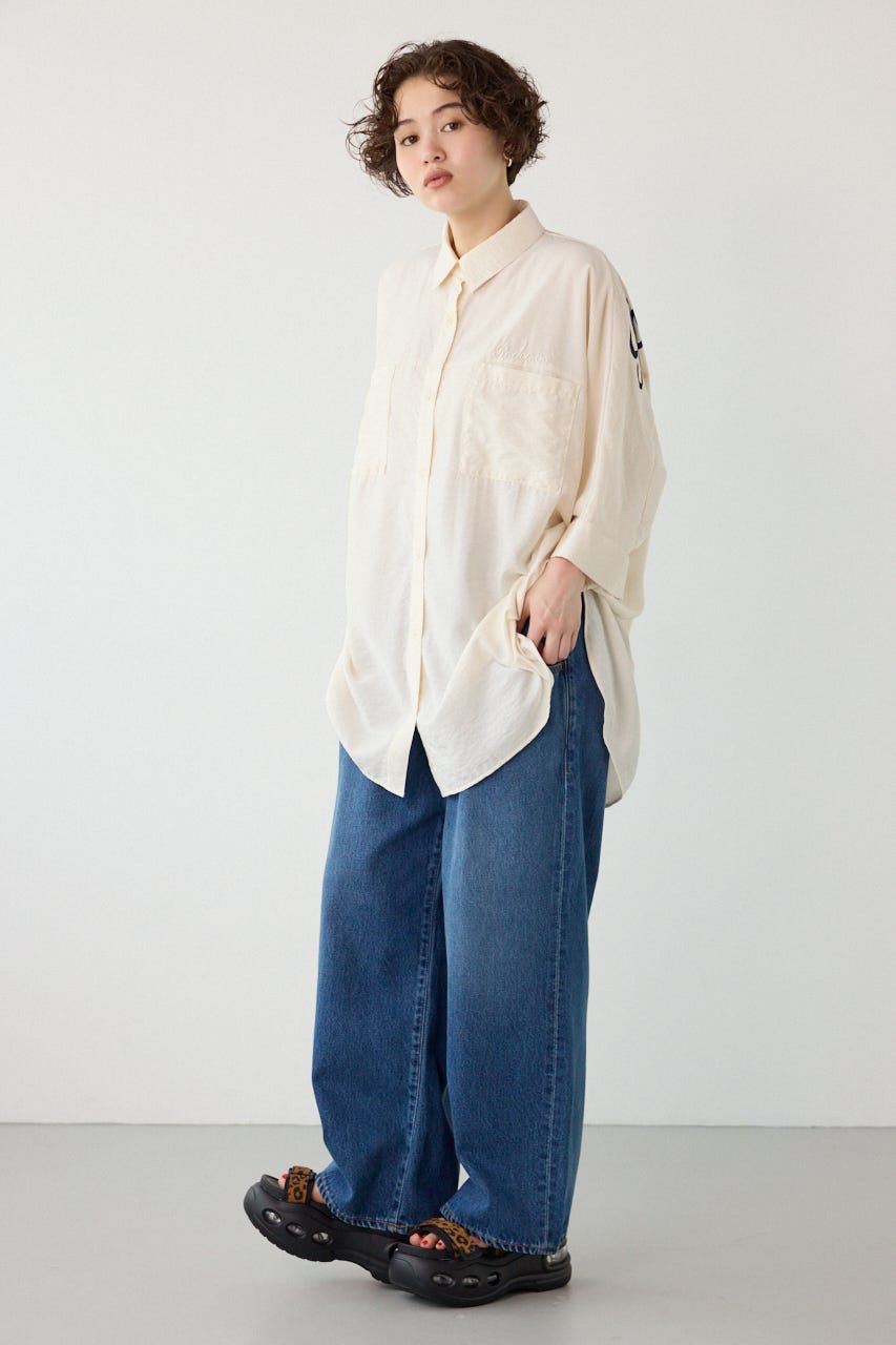【UNISEX】COOL ドルマンロゴシャツ O/WHT FREE