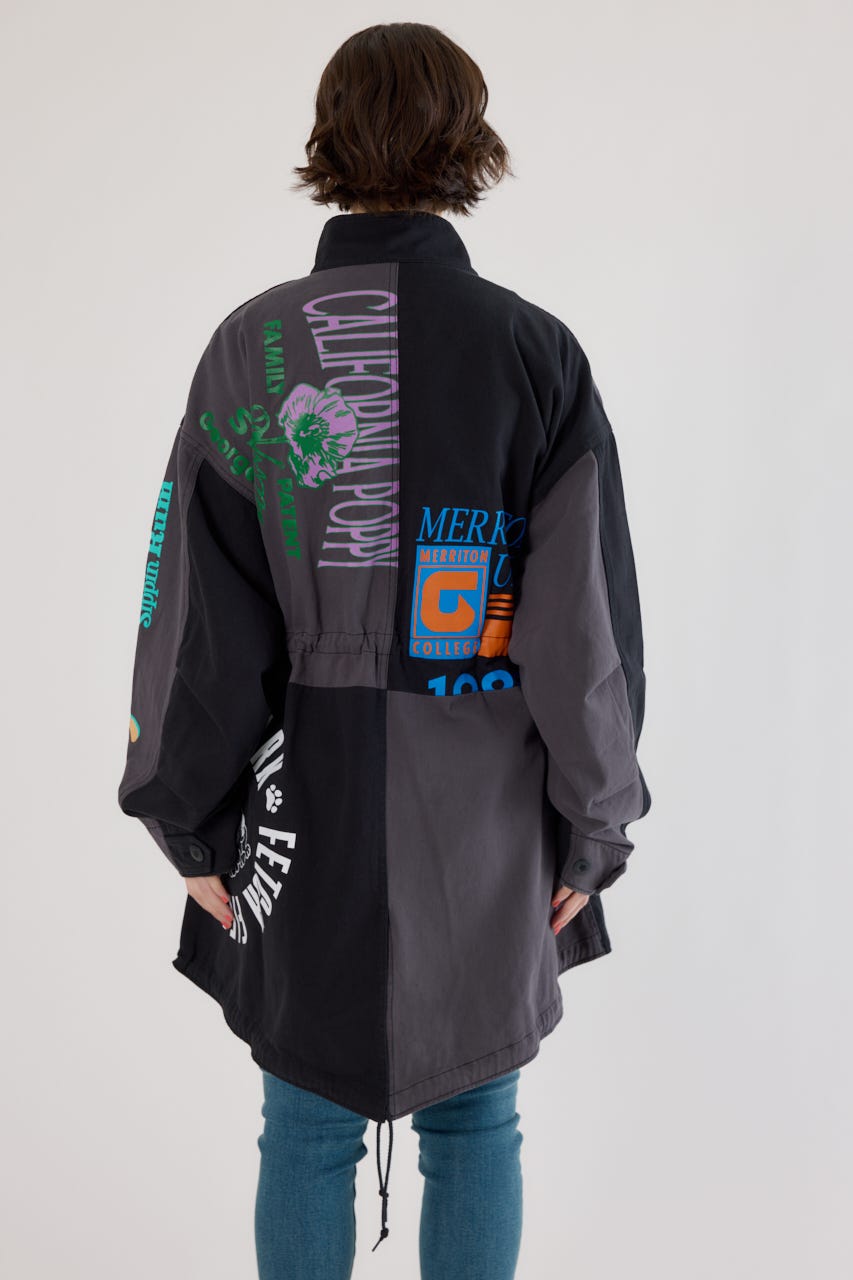 【UNISEX】カスタムリメイクモッズコート BLK FREE