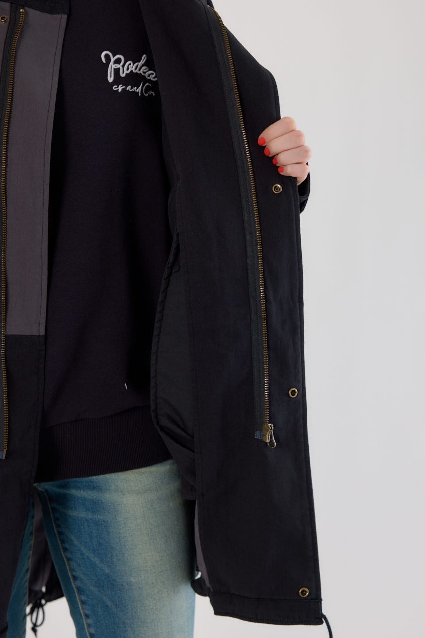 【UNISEX】カスタムリメイクモッズコート BLK FREE