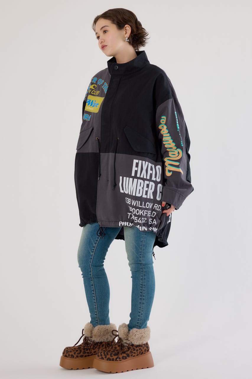 【UNISEX】カスタムリメイクモッズコート BLK FREE