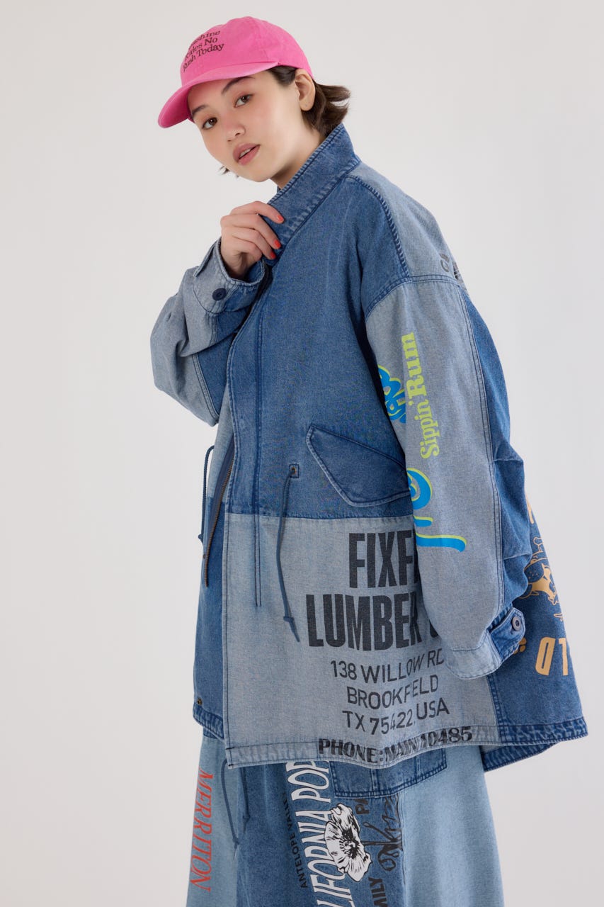 現行 23ss CROW WHEELS プリントショップコート ヴィンテージ 現行 23ss CROW WHEELS プリントショップコート ヴィンテージ