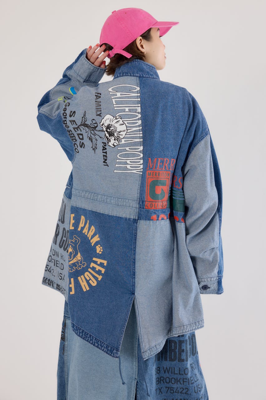 【UNISEX】カスタムリメイクモッズコート BLU FREE