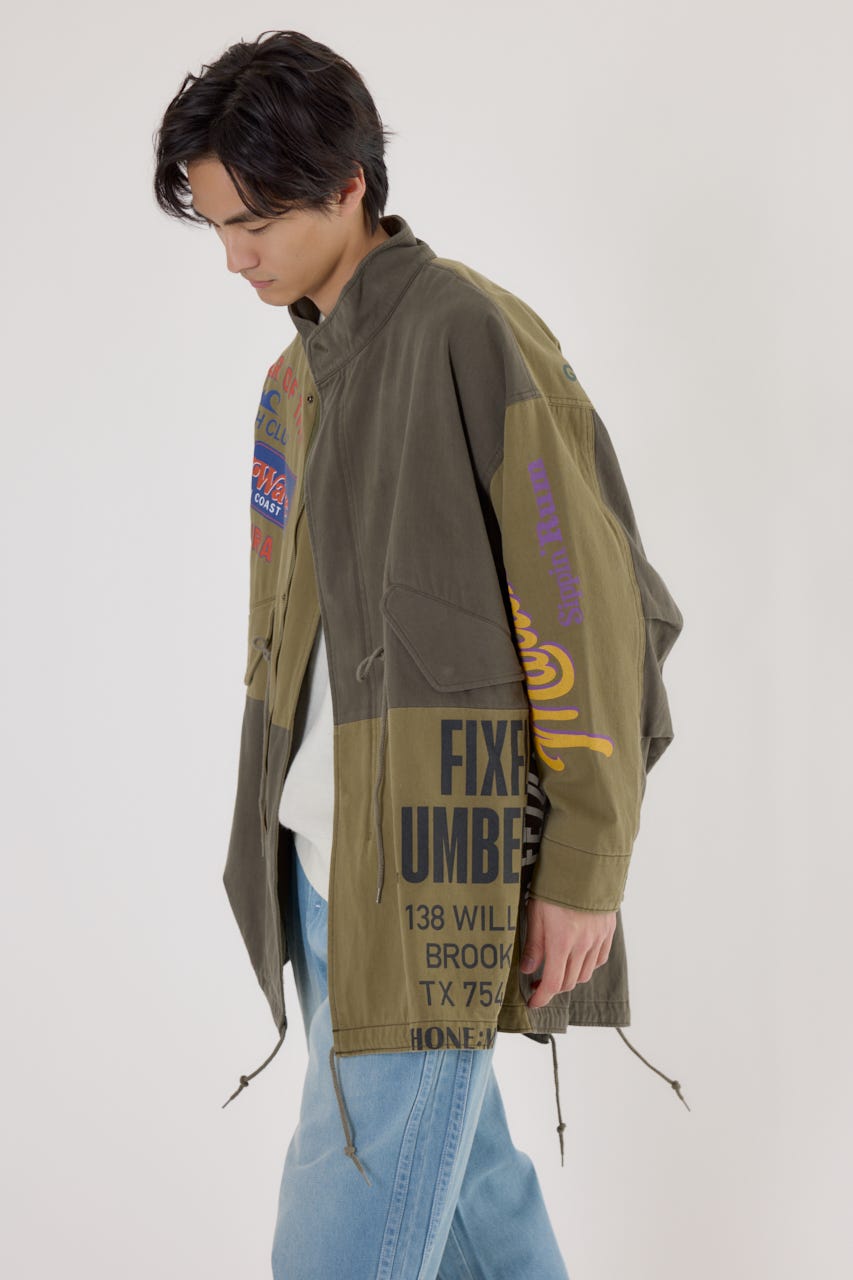 【UNISEX】カスタムリメイクモッズコート KHA FREE