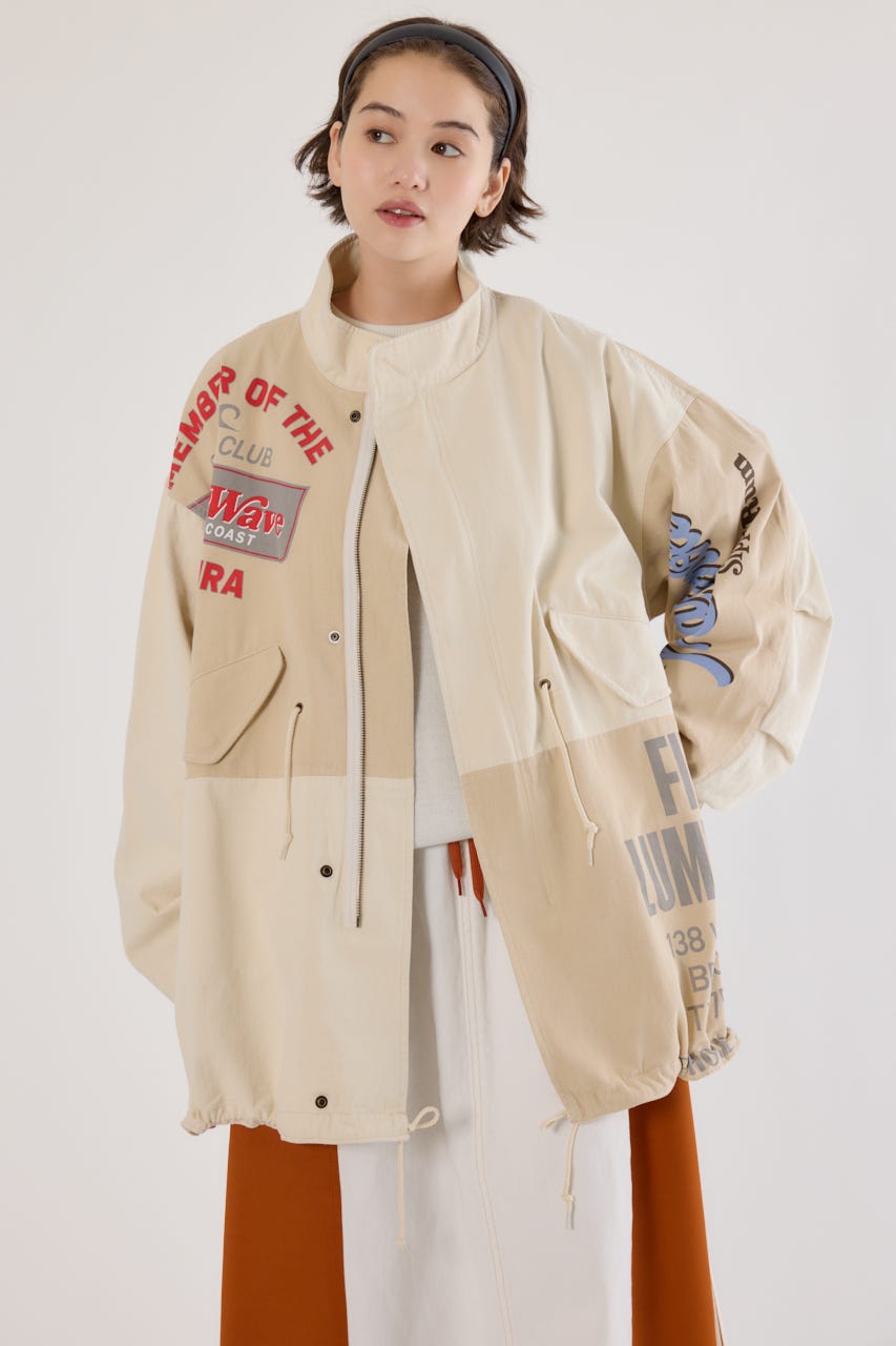 【UNISEX】カスタムリメイクモッズコート O/WHT FREE