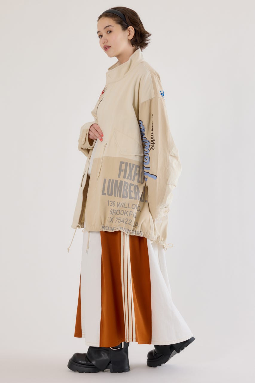 【UNISEX】カスタムリメイクモッズコート O/WHT FREE