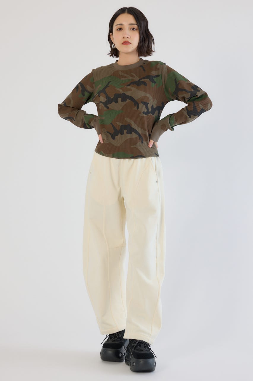 【UNISEX】SHARE パターンワッフルトップス 柄KHA L